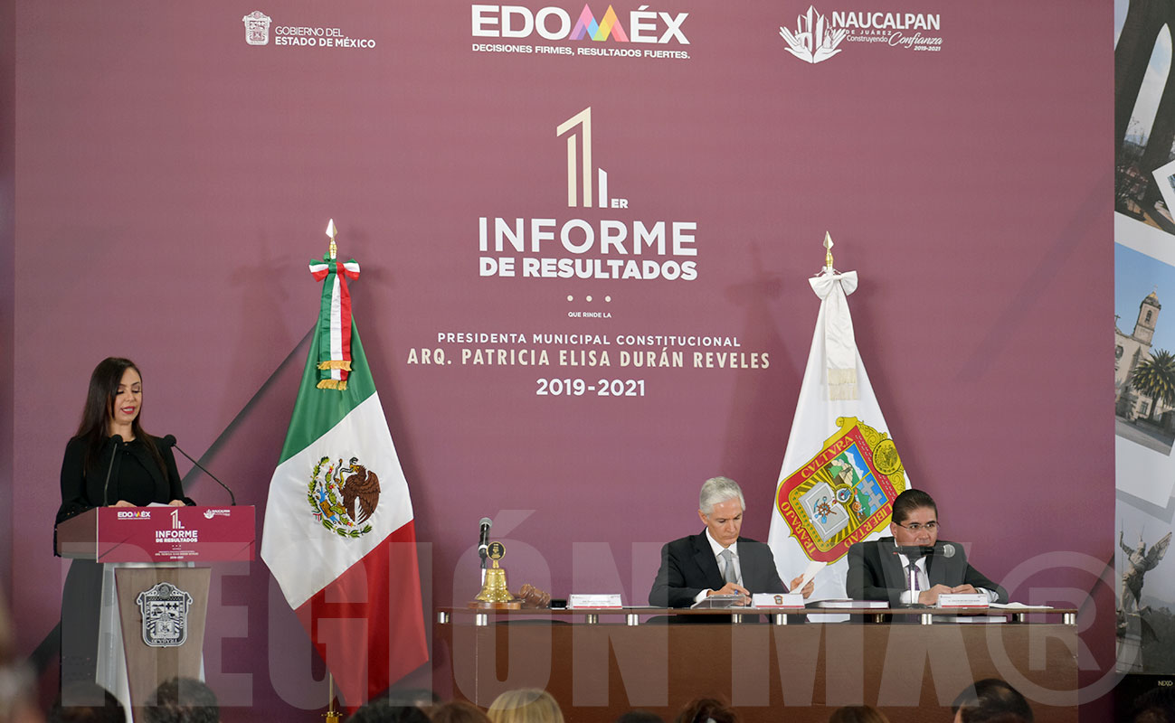 Discurso de Paty Durán por el Primer Informe de Resultados de la administración 2019-2021 de Naucalpan #regionmx