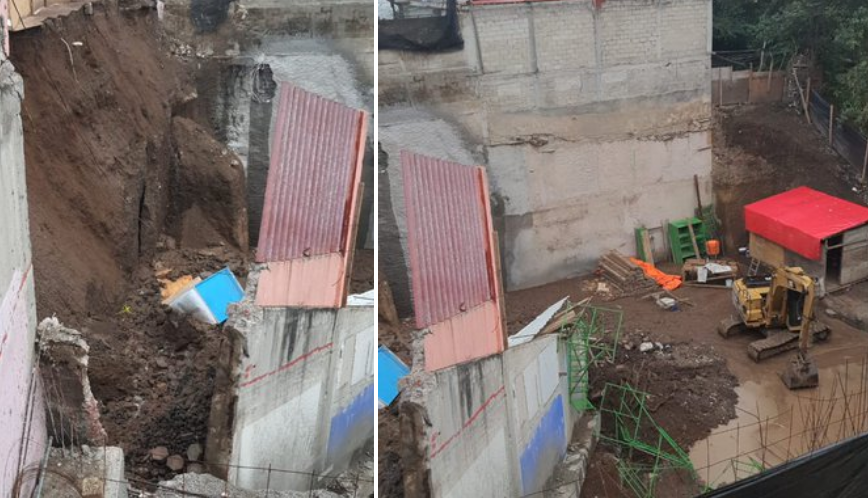 Se registró deslave en construcción irregular en Cuajimalpa #regionmx