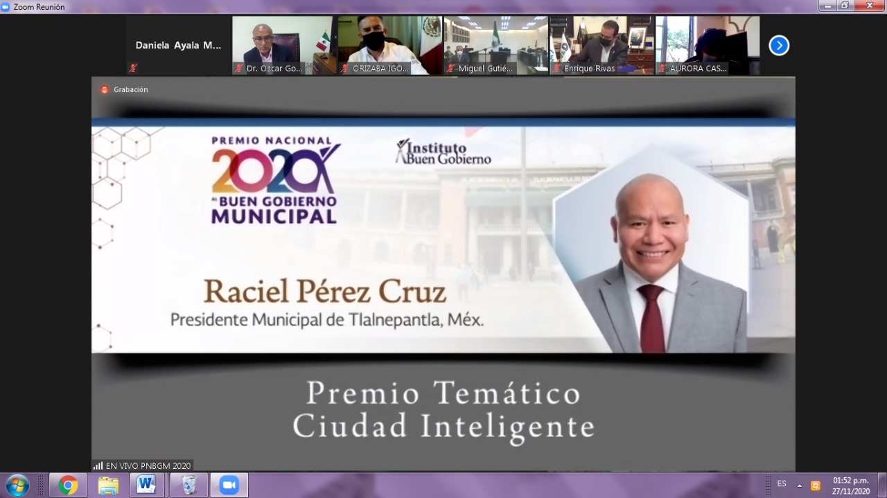 Tlalnepantla obtiene Premio Nacional al Buen Gobierno Municipal 2020 #regionmx