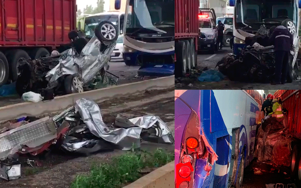 Un adolescente muerto por choque múltiple en la autopista México-Puebla #regionmx