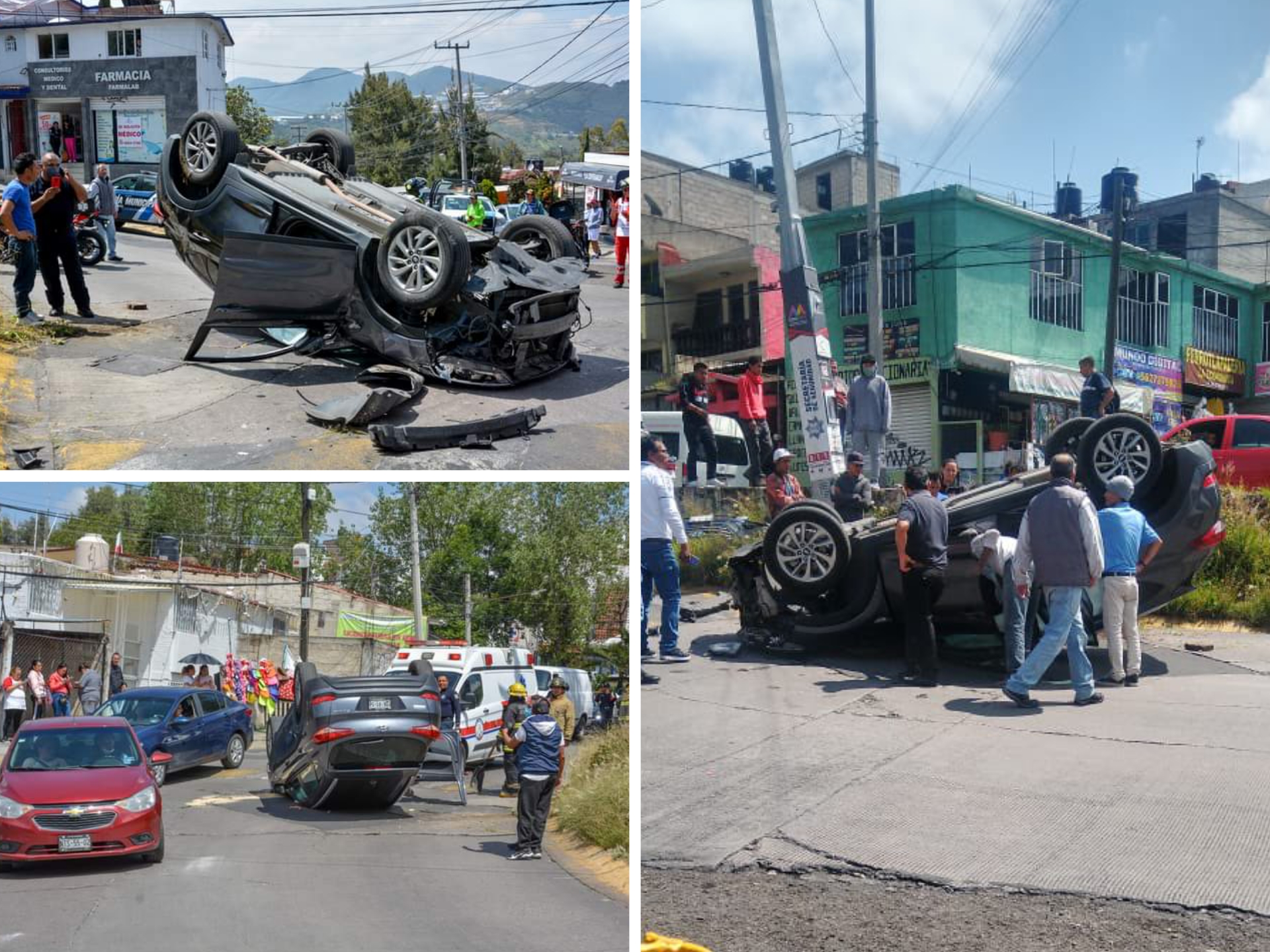 Vehículo vuelca en Lomas Lindas #regionmx