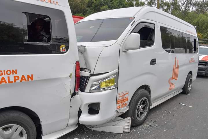 Combis chocan en la carretera Atizapán-Nicolás Romero #regionmx