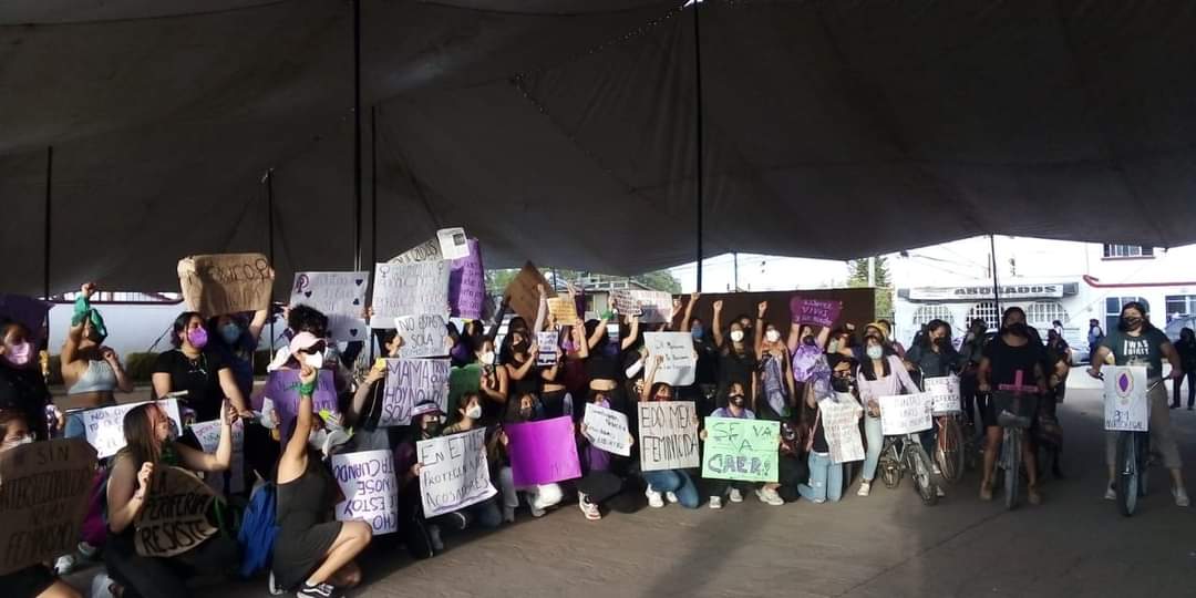 Con rodada e instalación protestan en Coacalco durante el 8M #regionmx