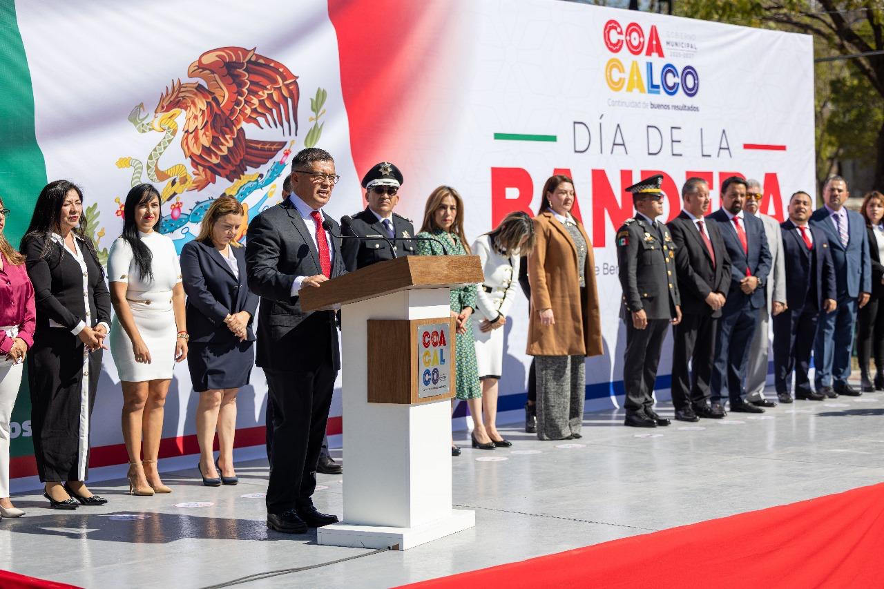 Rinden homenaje a los valores nacionales en el día de la Bandera  #regionmx