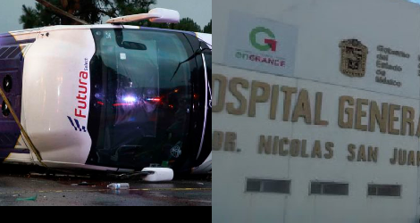 Accidentados por volcadura en la México - Toluca continúan hospitalizados en el EdoMéx #regionmx
