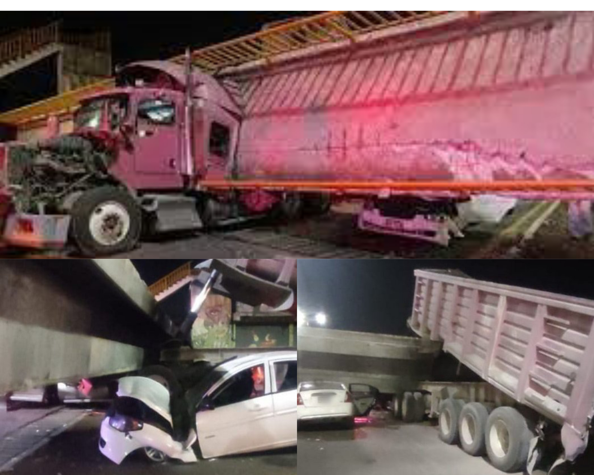 Cae puente sobre vehículos en Texcoco #regionmx 