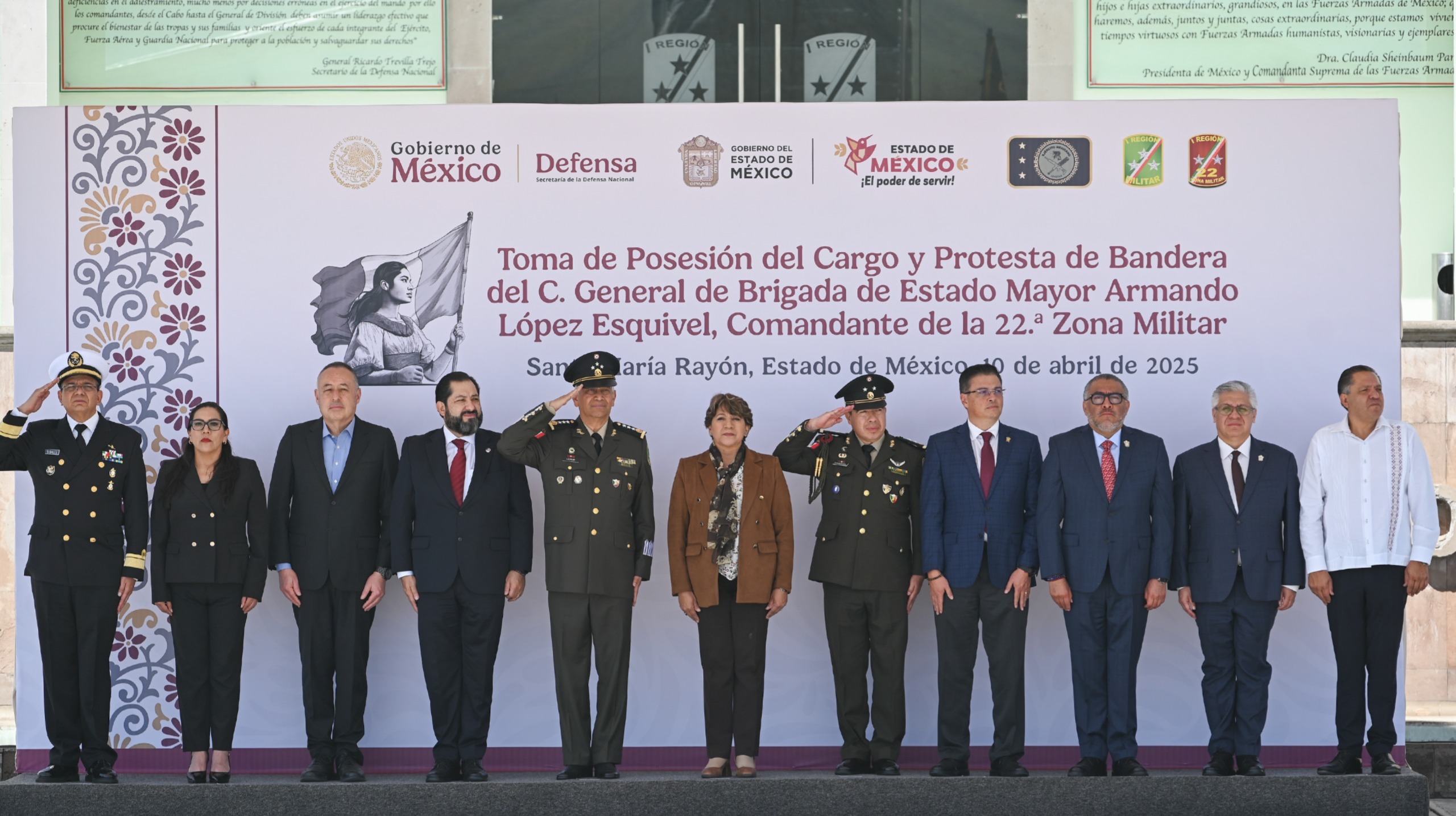 Delfina Gómez encabeza la toma protesta del General Armando López #regionmx