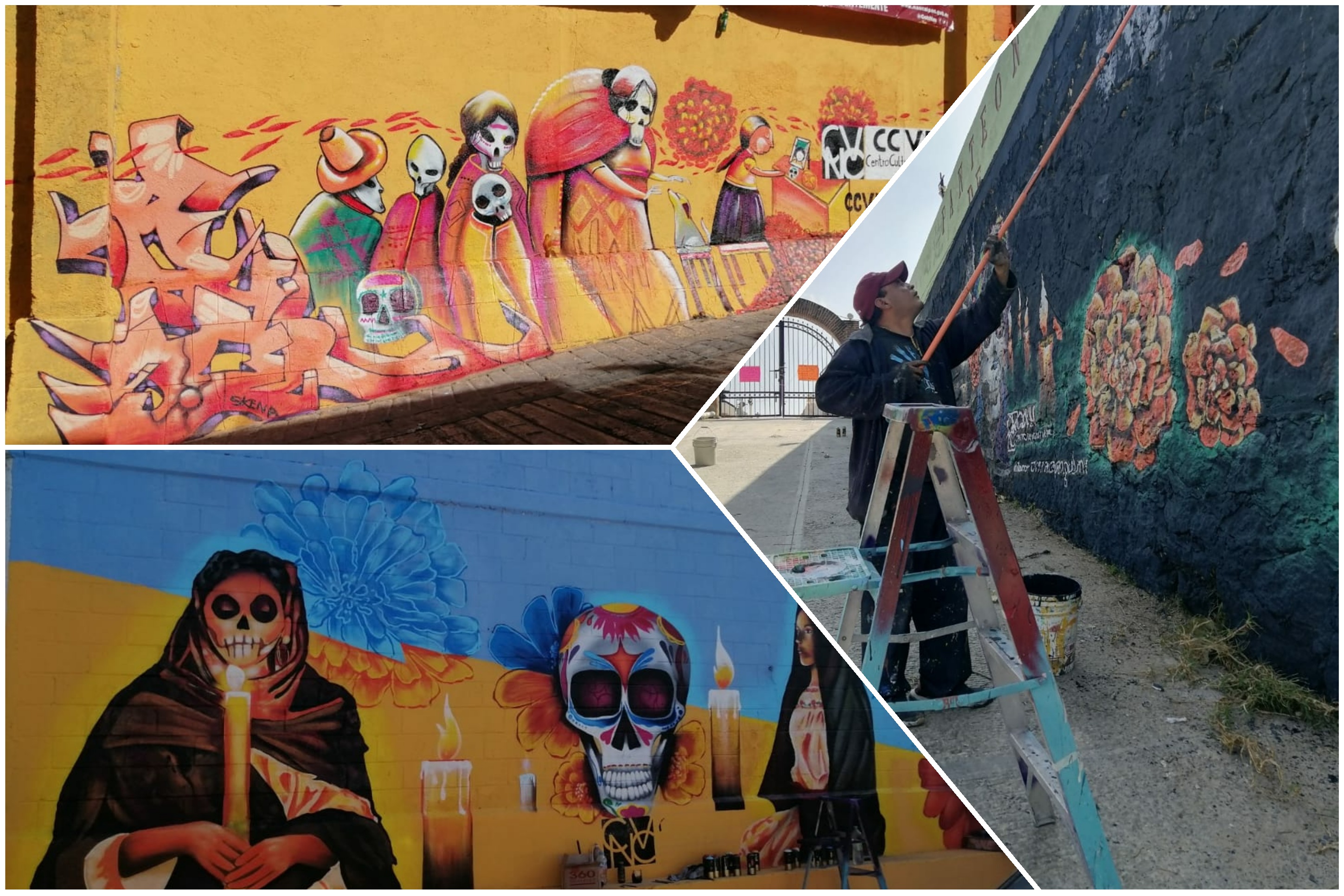 Murales de panteones naucalpenses son intervenidos #regionmx