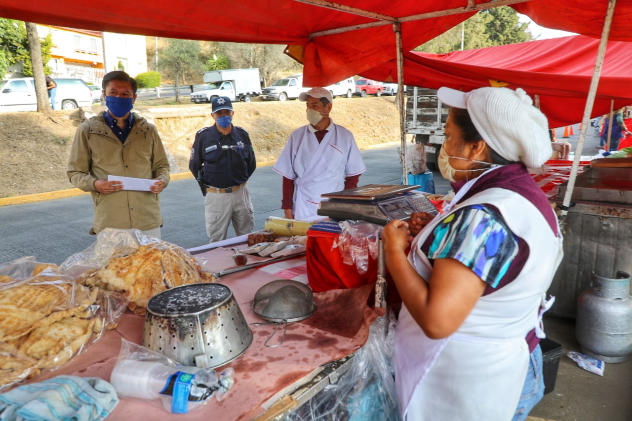 Realizan operativo en tianguis para supervisar disposiciones sanitarias en Naucalpan #regionmx