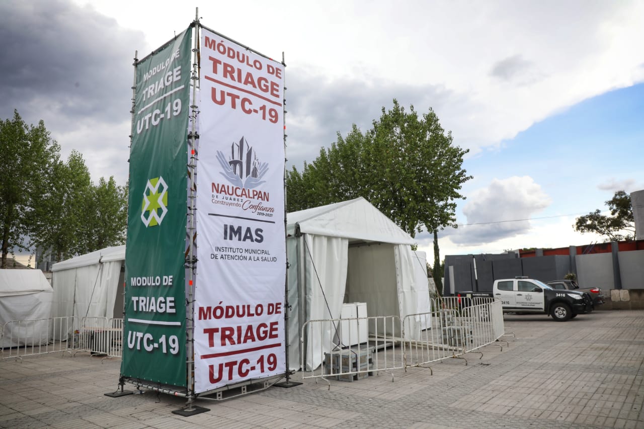 Habilitan Triage en Explanada Municipal de Naucalpan #regionmx