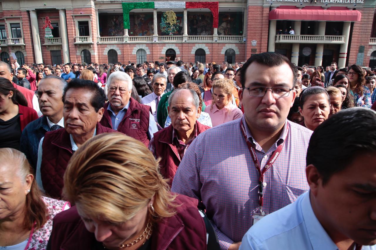 En Tlalnepantla, guardan minuto de silencio por las víctimas de los sismos de 1985 y 2017 #regionmx