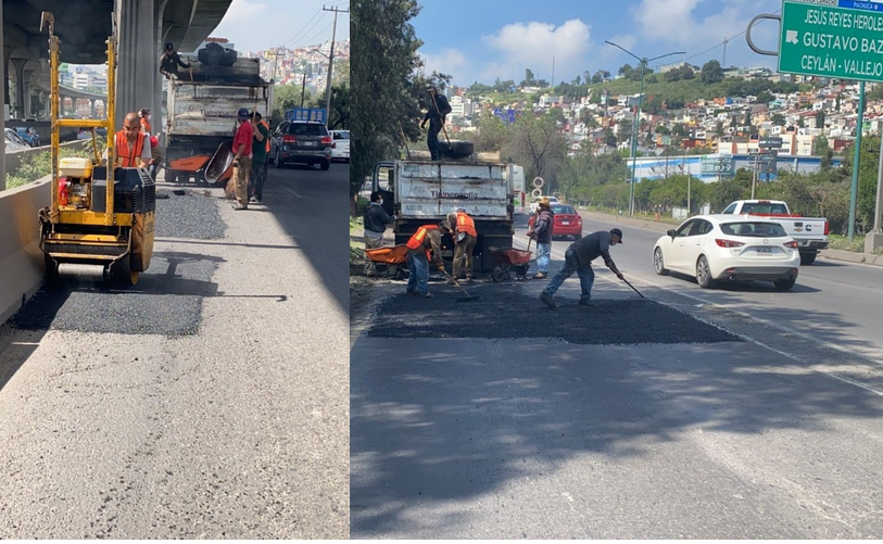 Tlalnepantla realiza bacheo en vías principales para evitar accidentes #regionmx