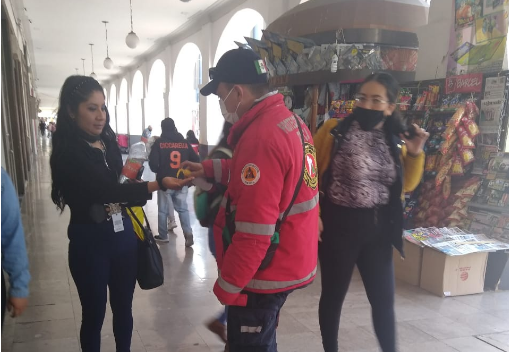 Implementa PC y Bomberos Toluca filtros Covid-19 en avenidas, plazas comerciales y parques #regionmx