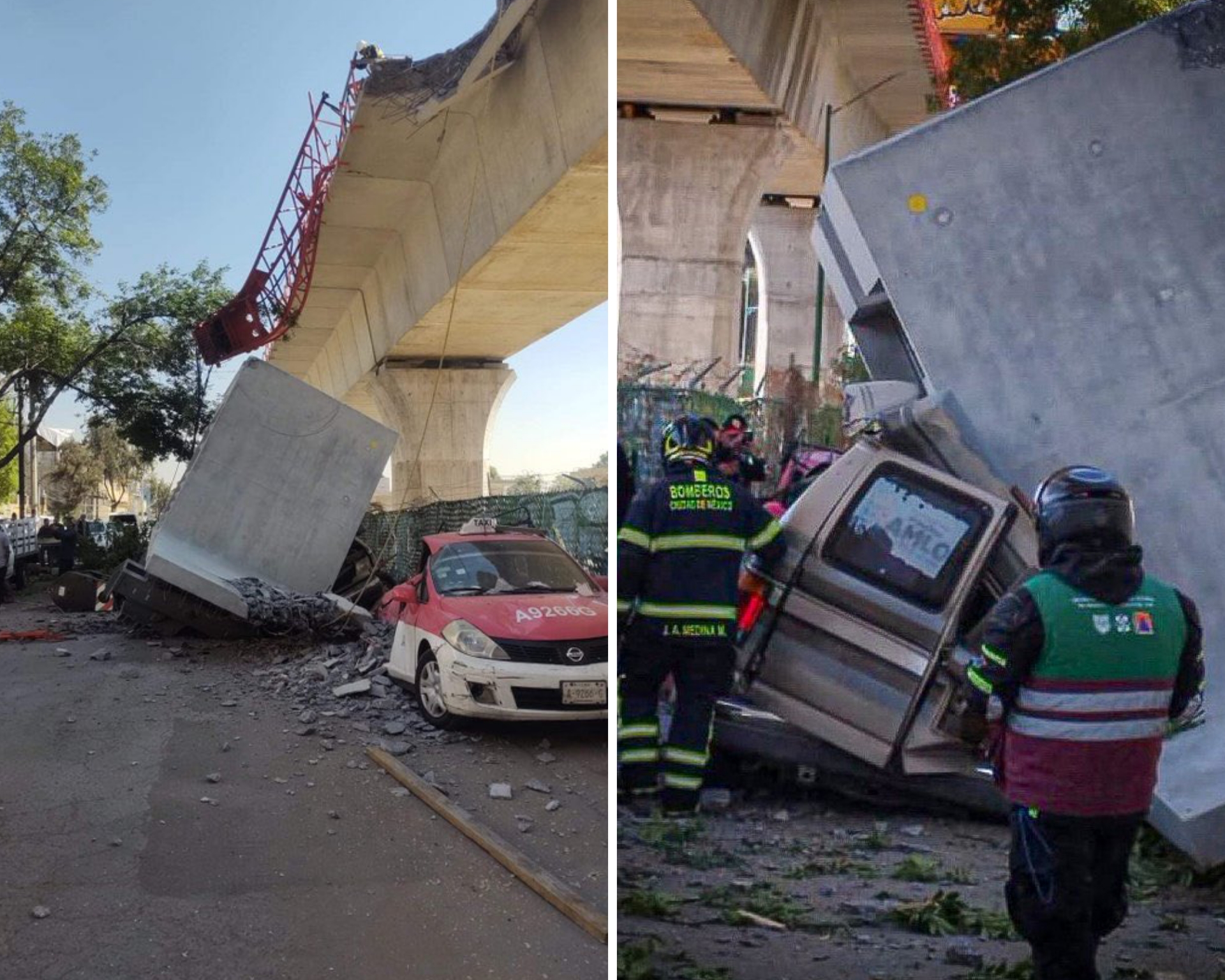 Cae estructura del tren interurbano México-Toluca en la CDMX #regionmx 